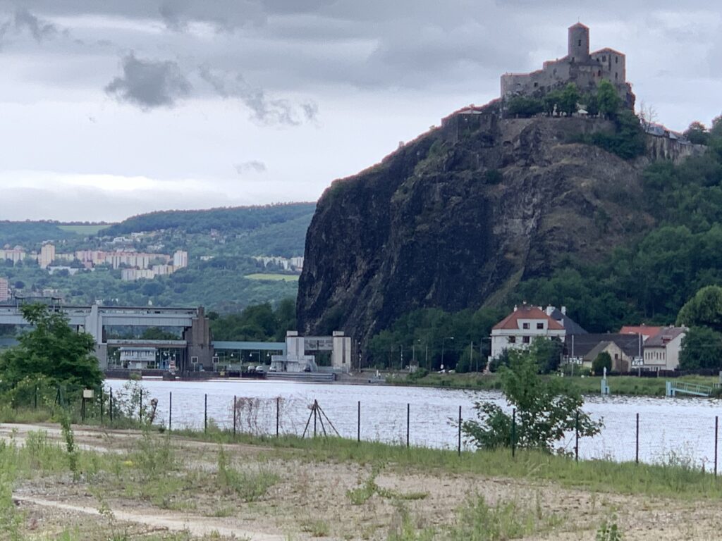 The once might Strekov castle near Usti