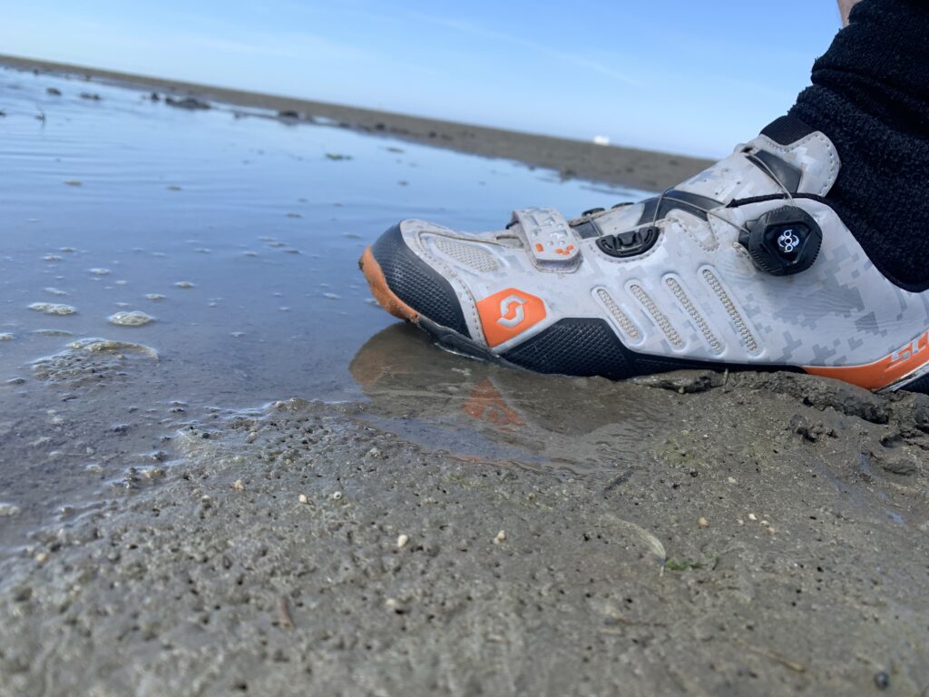 The tidal flats (Wattenmeer) of the North Sea at Cuxhaven. Stepping in is a must!