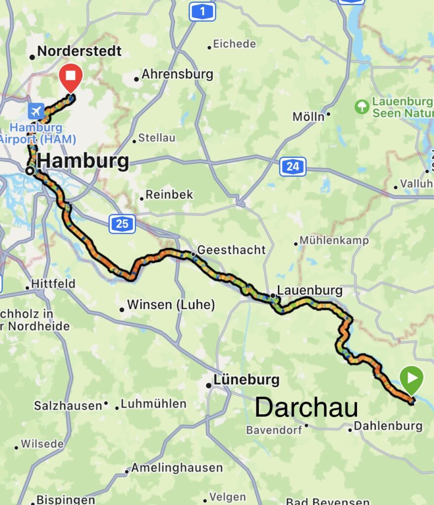 111 km from Darchau to Hamburg