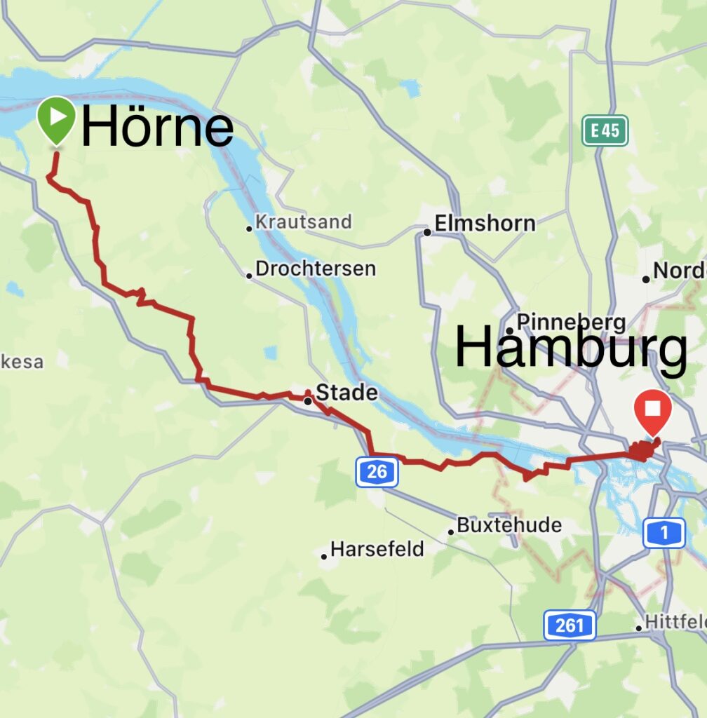 111 awakening km from Hörne to Hamburg